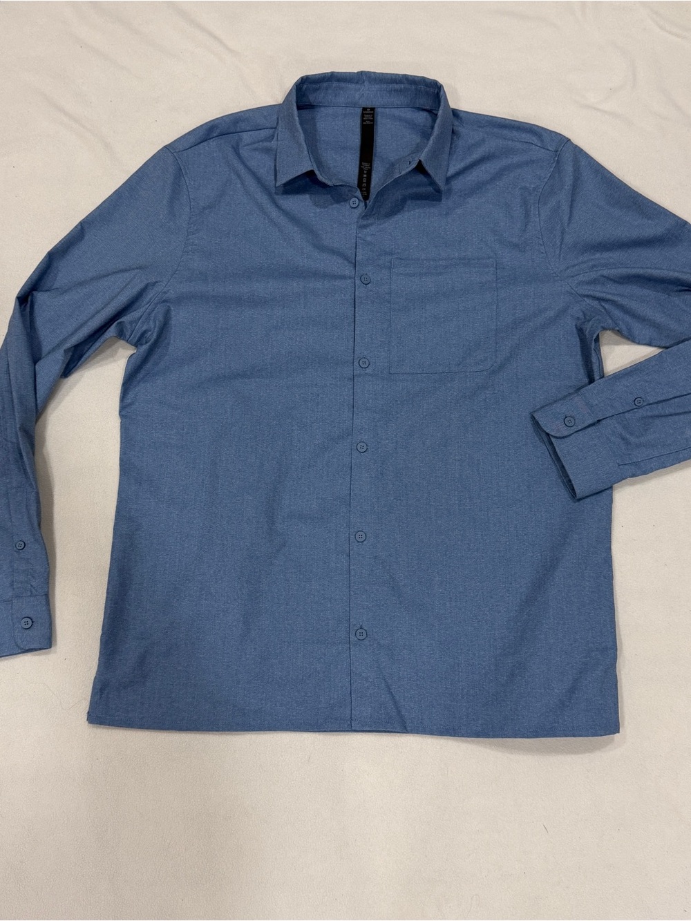 Lululemon Commission Shirt Mens XL Blue Long Sleeve Button Down Stretch